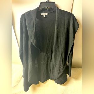 Neiman Marcus Cashmere Open Front Black Cardigan Women’s Size Medium